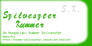 szilveszter kummer business card